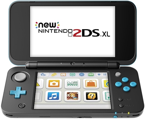 NEW 2DS XL W/ AC Adapter, Black & Turquoise, Discounted - CeX (IE